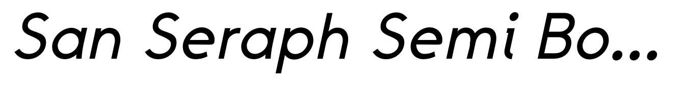 San Seraph Semi Bold Italic